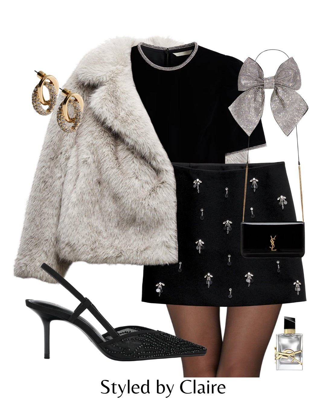 Work Christmas Night Out🖤🥂🪩
Tags: embellished collar velvet black silver top sparkly skirt rhinestone H&M marks Spencer slingback heels black Zara bow glittery fur coat jacket taupe mink ysl patent bag fashion partywear Inspo outfit ideas festive chic city break statement special occasion date nightt

#LTKpartywear #LTKstyletip #LTKfestive
