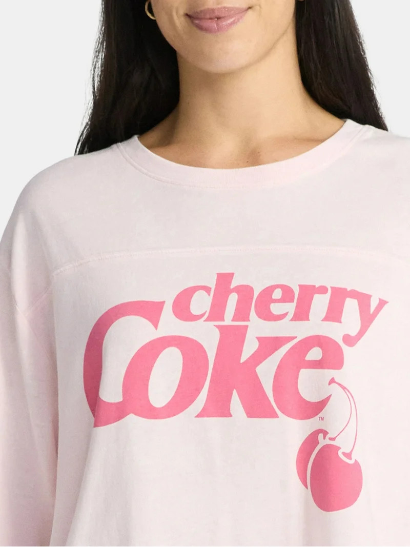 Coca-Cola Women's Cherry Coke Graphic Skimmer Tee, Sizes XXS-2XL | Walmart (US)