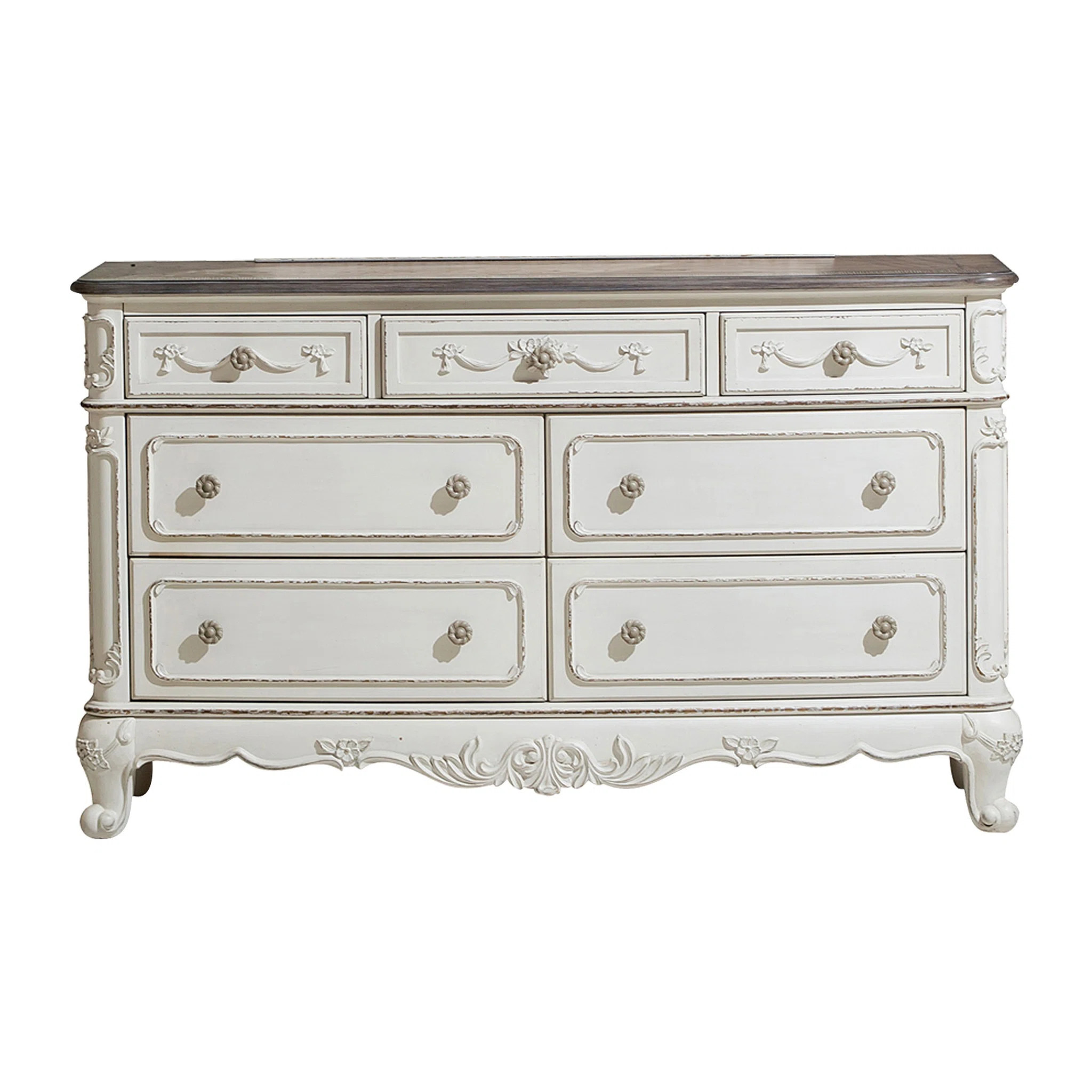 Mckittrick 7 Drawer 56" W Double Dresser | Wayfair North America