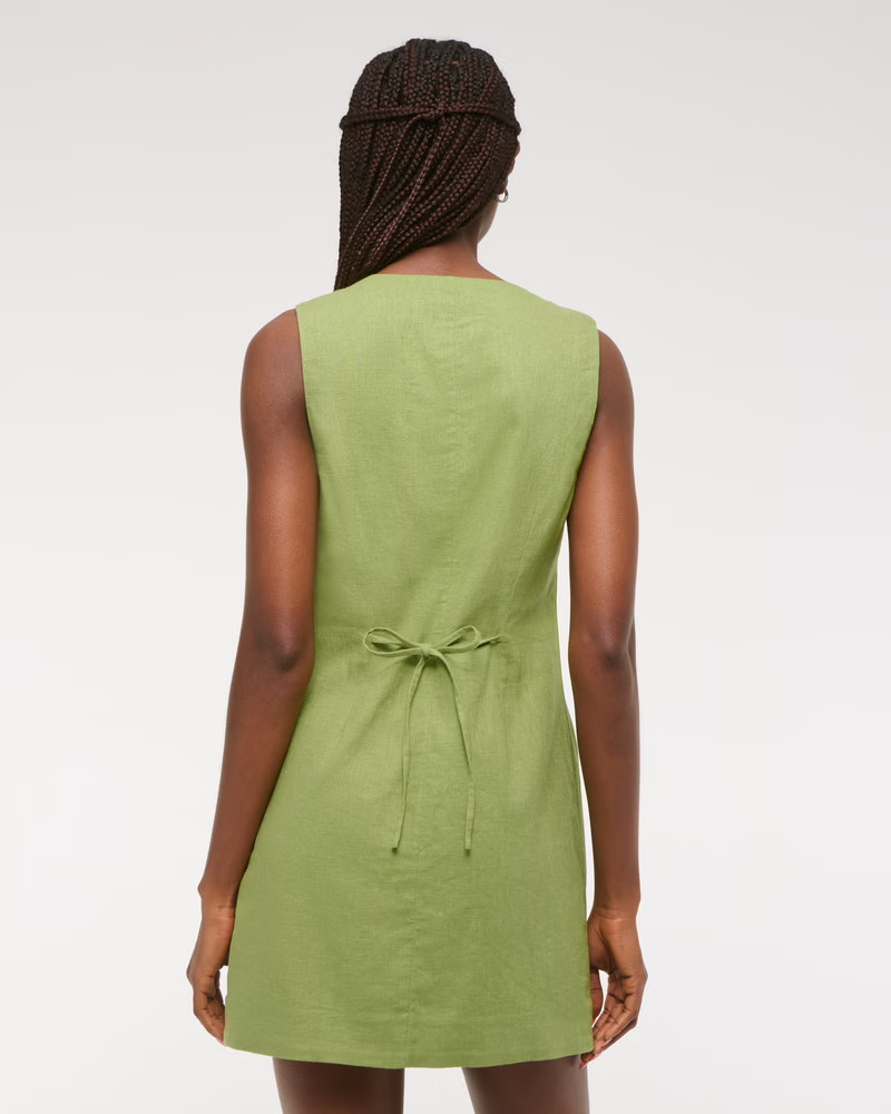 Women's The A&F Mara Linen-Blend Mini Dress | Women's Dresses & Jumpsuits | Abercrombie.com | Abercrombie & Fitch (US)