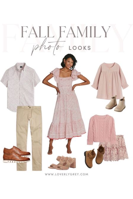 Fall family photo look. I love all the pink details and sweet little boots! 

#LTKSeasonal #LTKFind #LTKfamily