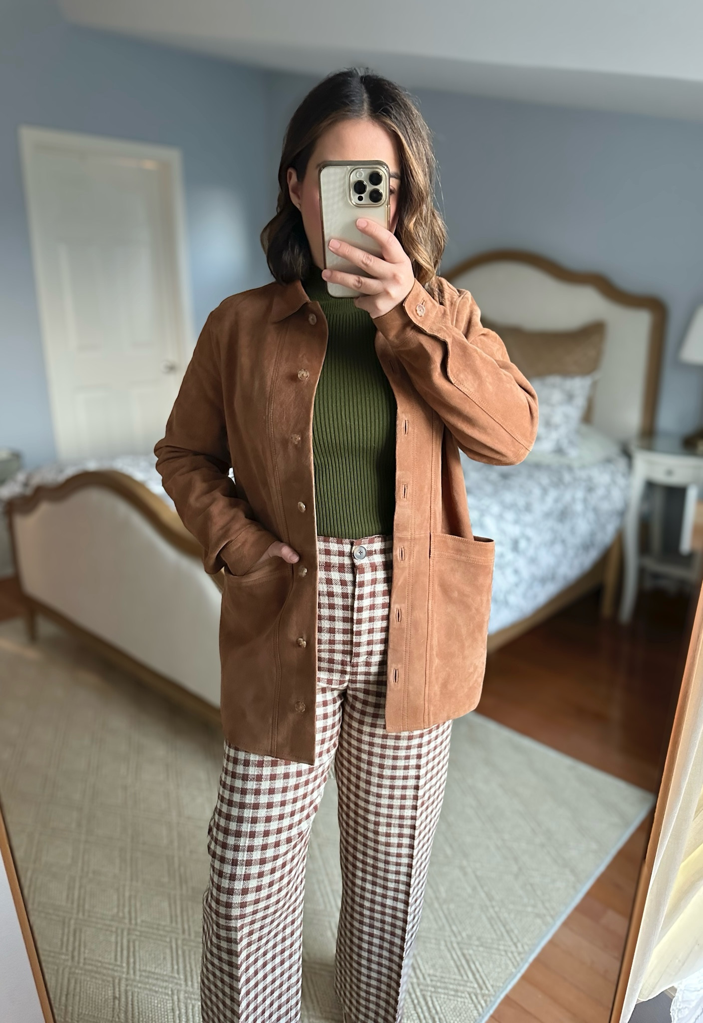 • jacket is size S for my usual 36/4US in tops  (I still have room for layering)
• green jumper is size XS (very stretchy and close to the body)
• pants are size 40/8US (I sized up one size they run small) 



#LTKU #LTKStyleTip