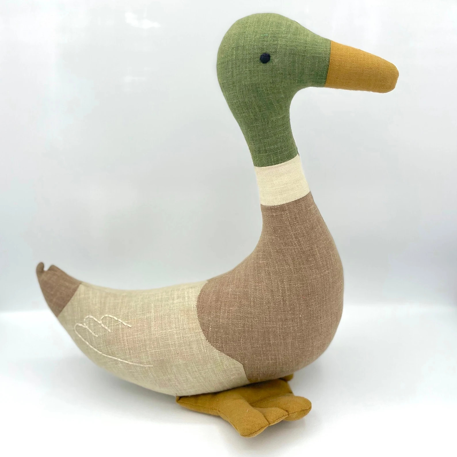 Premium Linen Heirloom Stuffed Animal Mallard Duck Baby - Etsy | Etsy (US)