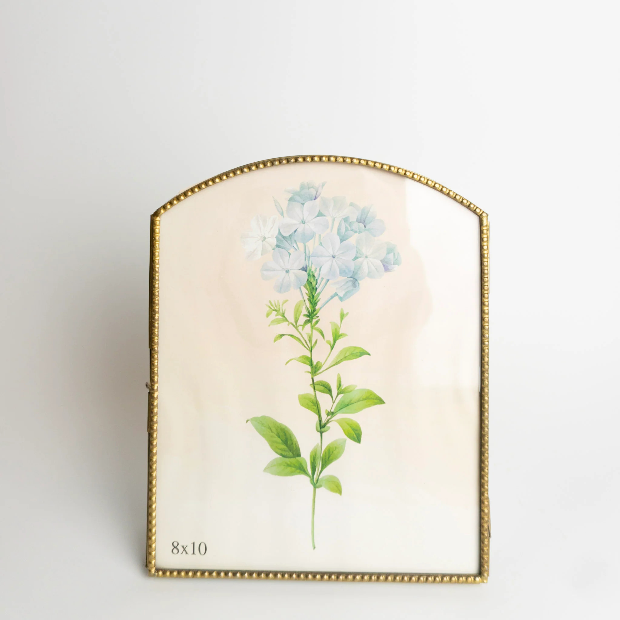 8x10 Brass Antique Arch Standing Photo Frame | Eco Chic Home