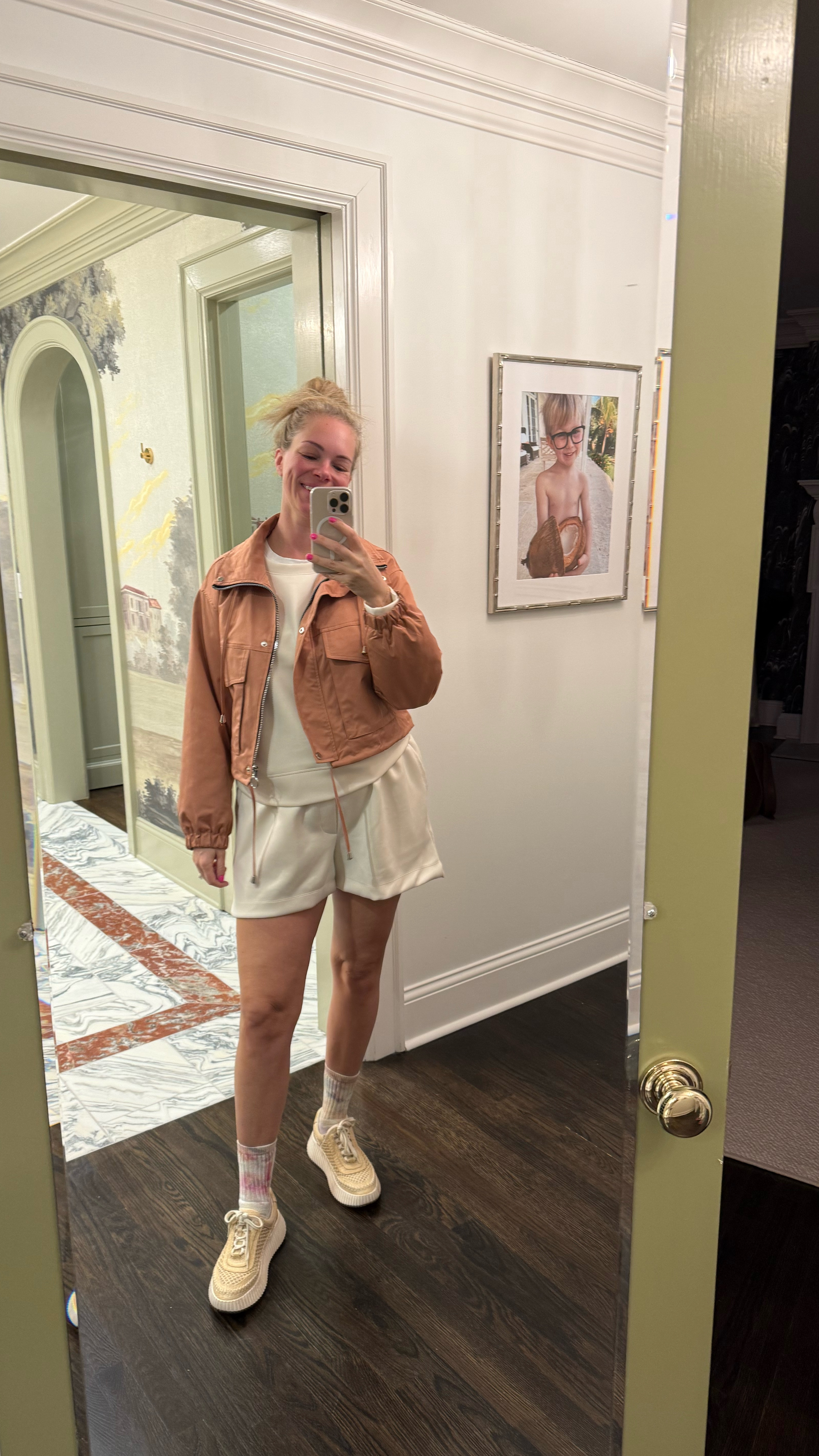 My travel outfit! This cream set is so soft (it’s that scuba material) and is on sale right now. I also always add a light layer when i travel because even when you are heading somewhere tropical, it’s always cold on planes! 

#LTKBump #LTKSaleAlert #LTKTravel