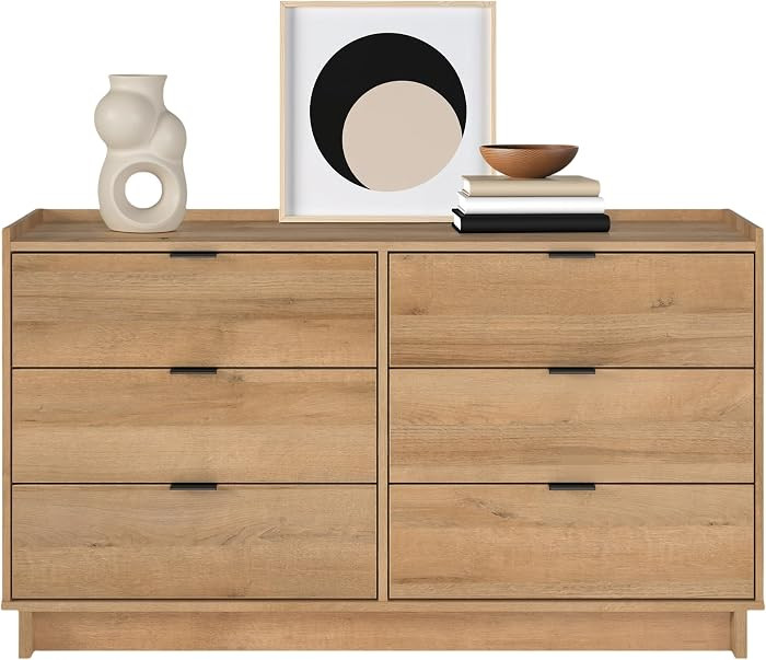 Prepac Simply Modern 6-Drawer Double Dresser for Bedroom, Chest of Drawers, Modern Bedroom Furnit... | Amazon (US)