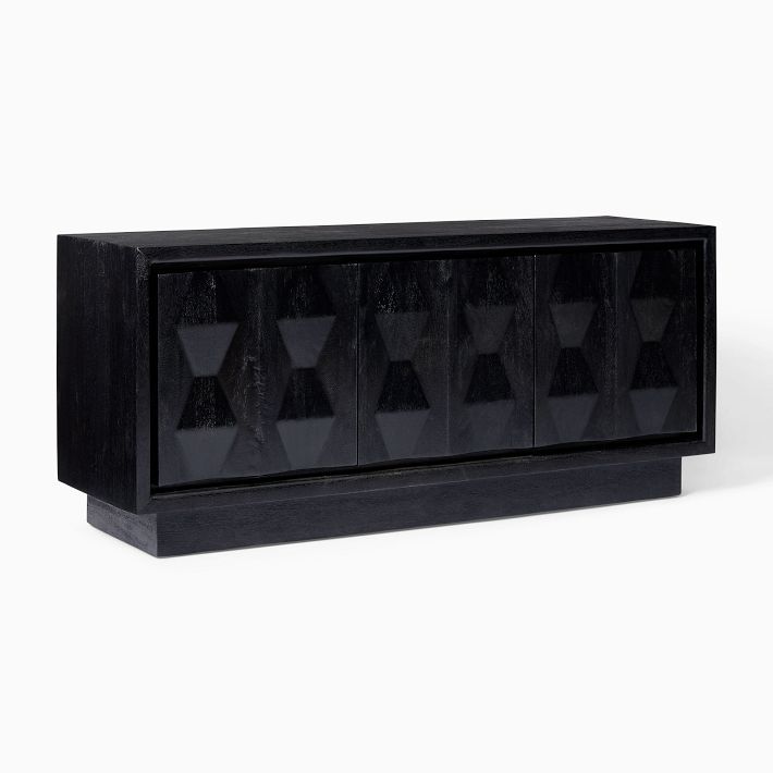 Carved Pattern Media Console (60"–80") | West Elm (US)