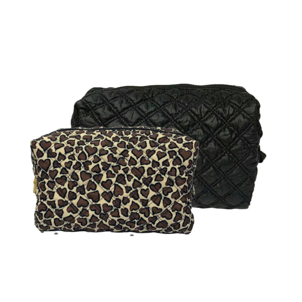 RUNAWAY Quilted DUO - BLACK/CHEETAH HEART  NEW!! | TRVL DESIGN
