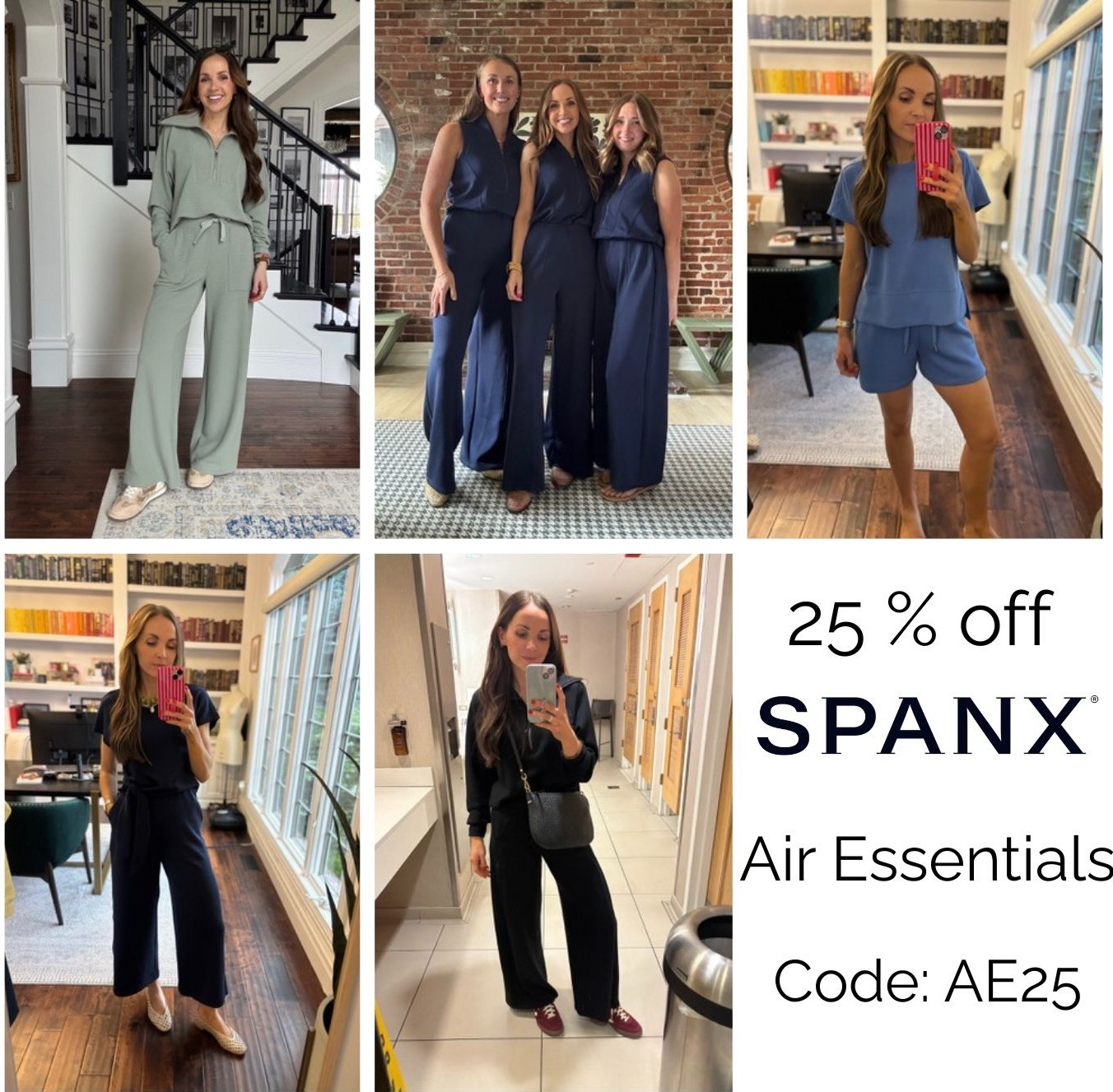 25% off @spanx air essentials! The MOST comfortable fabric out there! Use code AE25. Come in reg, petite and tall.  

 #LTKSaleAlert