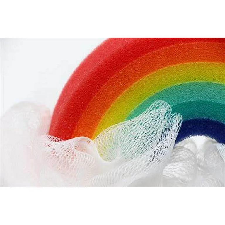 Sweet Hearts  Natural Skincare Red Sparkle Rainbow Mesh Body Sponge, 1 Pack | Walmart (US)