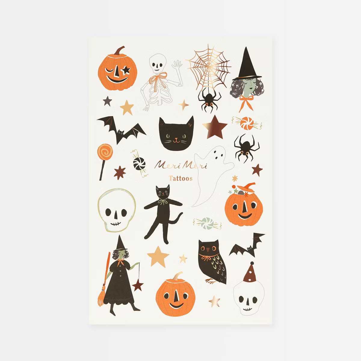 Meri Meri It's Halloween! Temporary Tattoos (Pack of 2) | Target