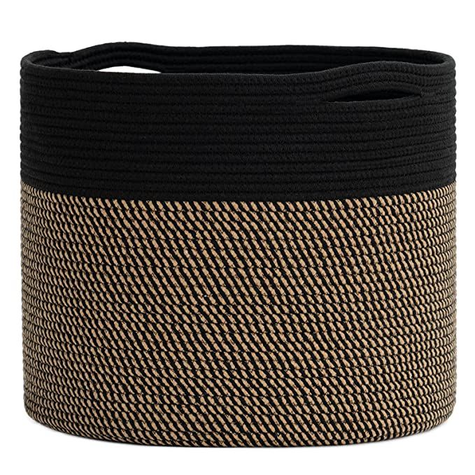 Goodpick Woven Rope Storage Basket, Blanket Basket for Towel, Shoe, Clothes, Large Toy Decorative... | Amazon (US)