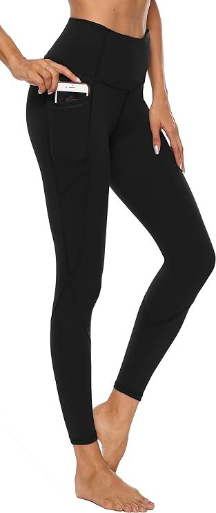AFITNE Women’s High Waist Yoga Pants with Pockets, Tummy Control Workout Running 4 Way Stretch ... | Amazon (US)