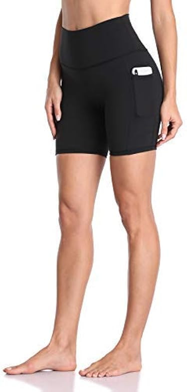 Colorfulkoala Women's High Waisted Biker Shorts with Pockets 6" Inseam Workout & Yoga Tights | Amazon (US)