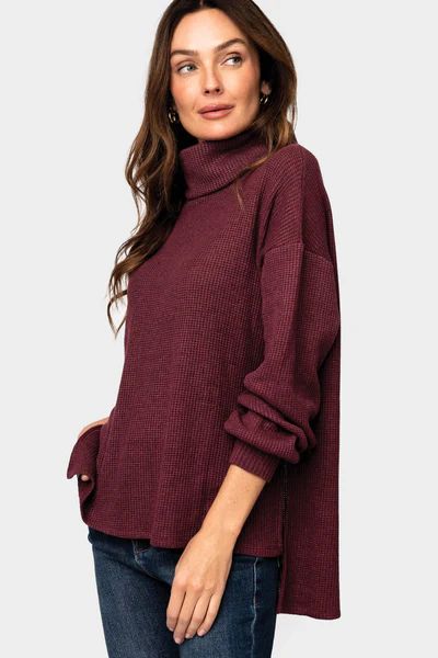 Cowl Neck Blouson Sleeve Soft Luxe Sweater | Gibson