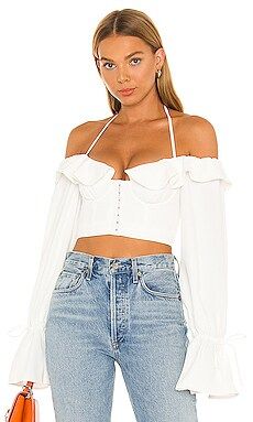 MAJORELLE Stefano Bustier Top in White from Revolve.com | Revolve Clothing (Global)