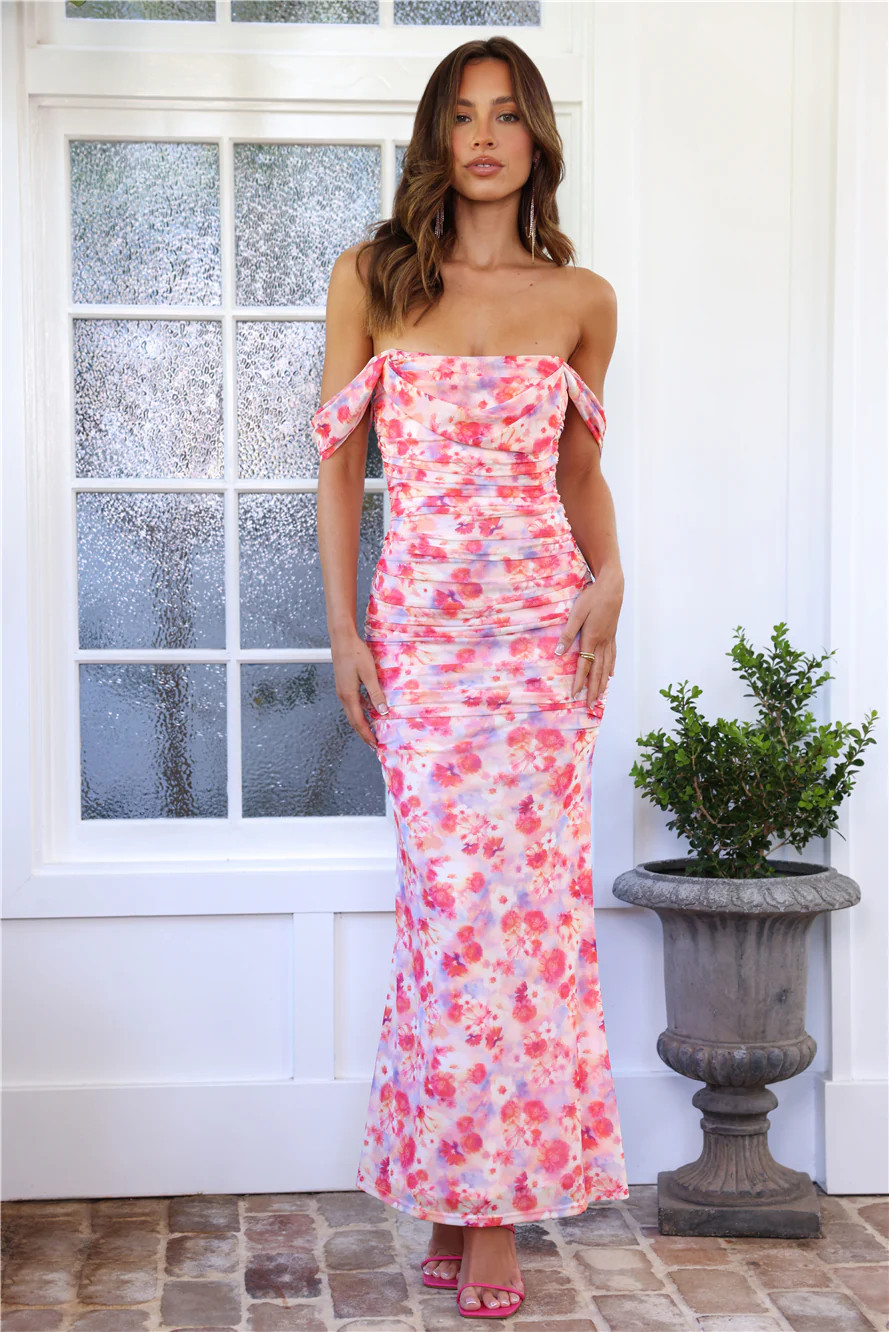 Brilliance Mesh Maxi Dress Lilac | Hello Molly (AU)