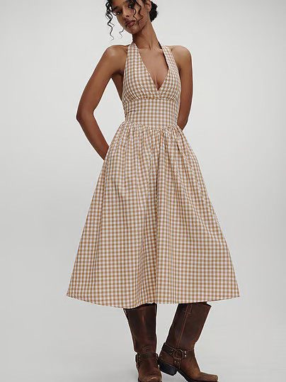 Frankies Bikinis Prairie Poplin Midi Dress, Multicolored, M - Women's Dresses - Victoria's Secret | Victoria's Secret (US / CA )