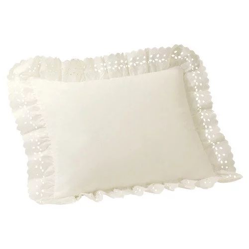 Fresh Idea Ruffled Eyelet 2-Pack Pillow Shams, Standard, Ivory - Walmart.com | Walmart (US)