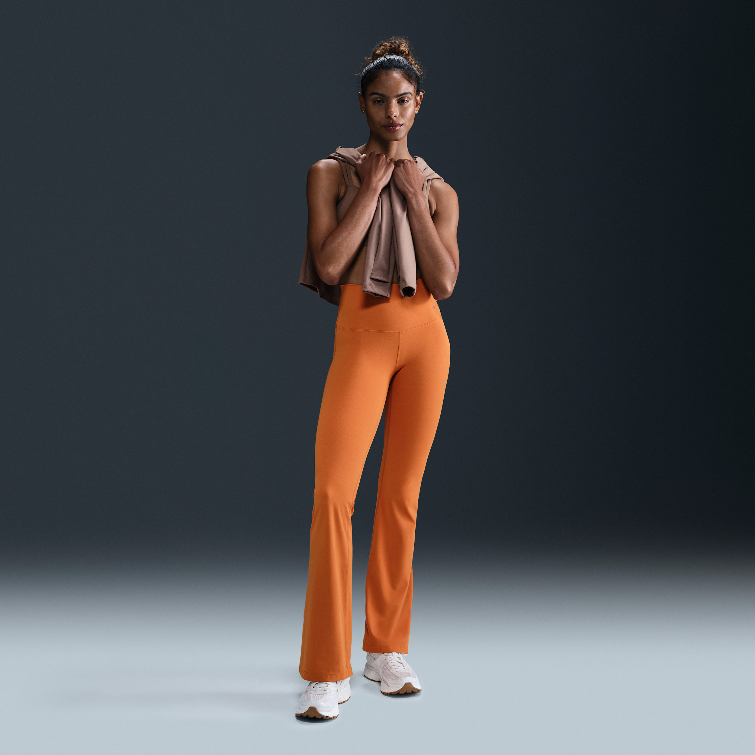 Nike Women's Zenvy High-Waisted Flared Leggings in Orange | FV7921-815 | Nike (US)
