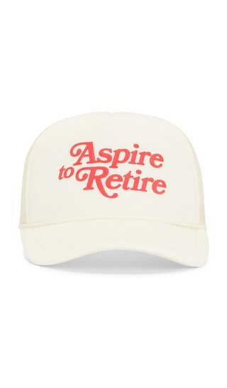 Aspire Script Trucker Hat in Bone | Revolve Clothing (Global)