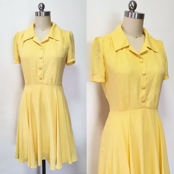 Kate Middleton/ Yellow Summer Dress/ Fit and Flare Dress/ | Etsy | Etsy (US)