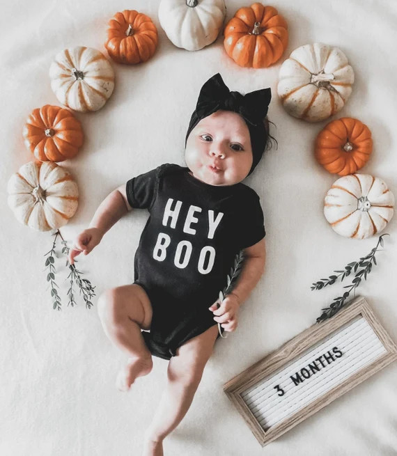 Hey Boo Baby Bodysuit  Matching Family Halloween Outfits  | Etsy | Etsy (US)