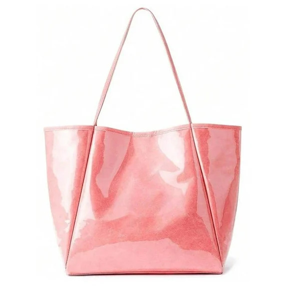 Gocvo Large PVC Tote Bag for Women, Fashion PVC Bag for Women, Kraft Paper Tote Handbags for Beac... | Walmart (US)