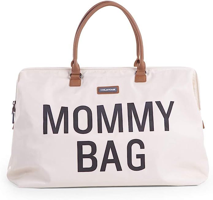 MOMMY BAG Big Off White - Functional Large Baby Diaper Travel Bag for Baby Care | Amazon (US)