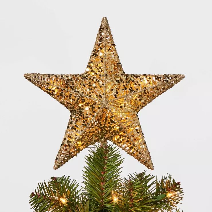 10in LED Lit Sequin Wrapped Star Tree Topper - Wondershop™ | Target