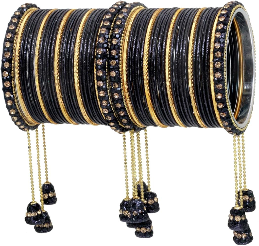Ratna Indian Bollywood Bangles Women Wedding & Party Wear Pakistani Matching Outfit Color Latken ... | Amazon (US)