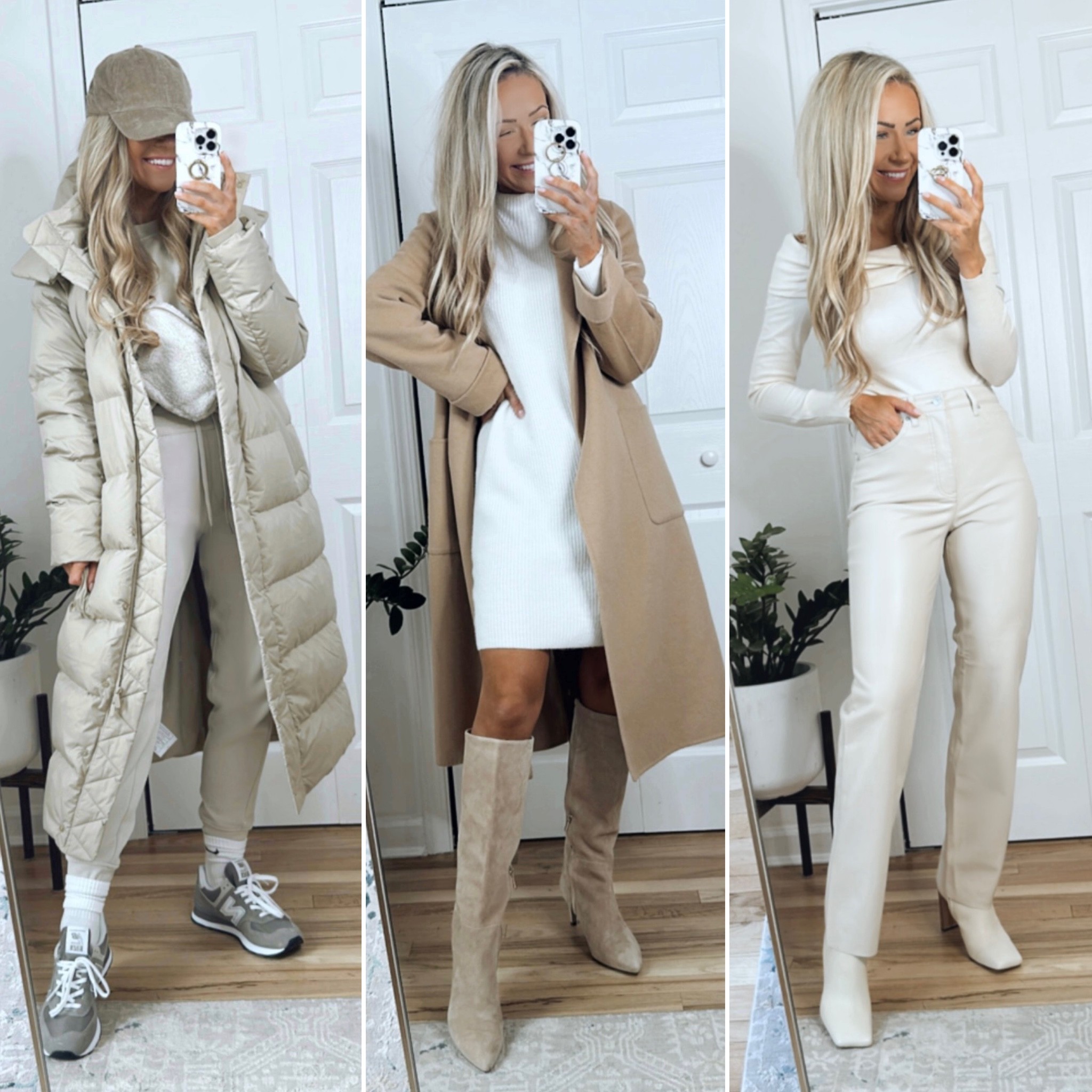 Weekend outfit ideas! *the exact Lululemon outfit is linked below, I’m not able to update the images below but if you click on the item you’ll be able to select the exact color of the item I’m wearing here! 

*knee high boots are low in stock, linking exact boots and similar pairs below!

*white sweater dress - I sized up one size to a medium because I wanted a looser fit (also linked similar option because it’s low in stock!)


walk outfit, school pick up outfit, brunch outfit, girls night out outfit 