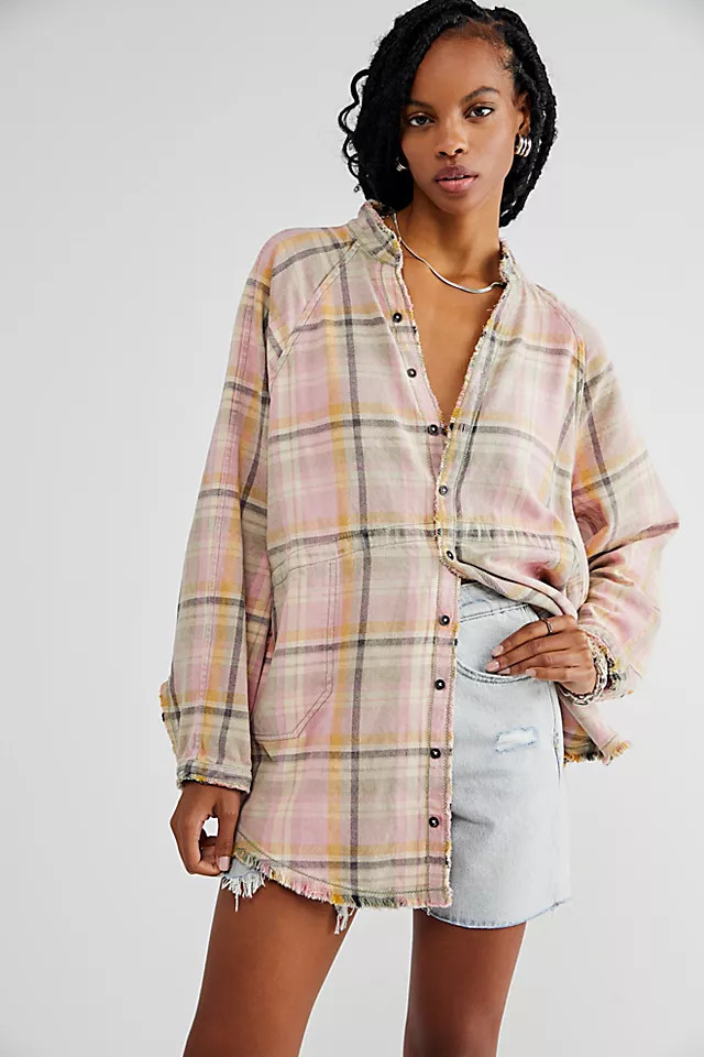 We The Free Summer Daydream Plaid Buttondown | Free People (Global - UK&FR Excluded)