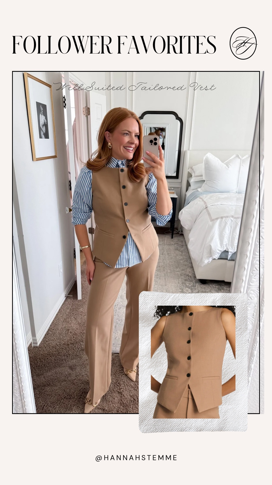 This tailored vest set was one of your top favorites last week 🤎 Use code LTKSPANX to save 20% off!

Such a chic workwear outfit that instantly elevates a simple button down. Perfect for the office or a polished everyday look.

Wearing size small — fits true to size.

Everything linked here.

Keywords: workwear outfit • tailored vest • office outfit • business casual

#LTKSpringSale #LTKmomlife #LTKWorkwear