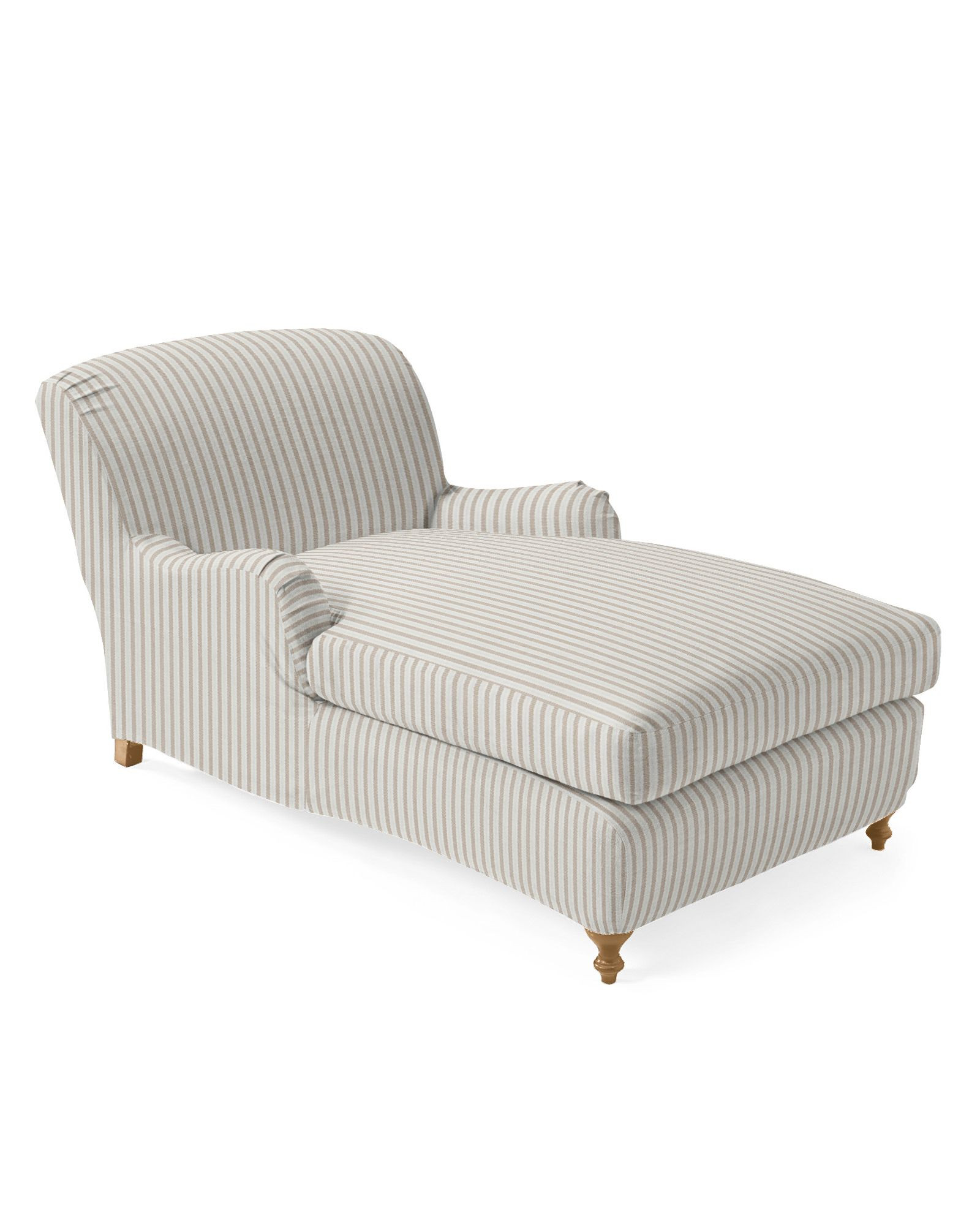 Miramar English Roll Arm Slipcovered Chaise | Serena and Lily