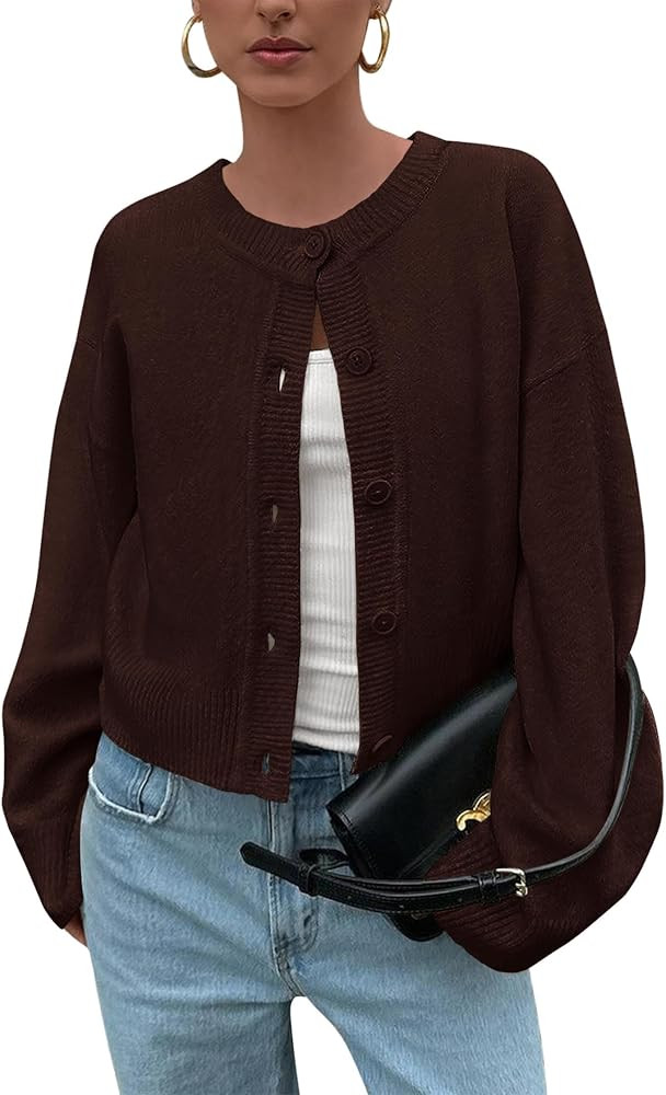 KIRUNDO Cardigan Sweaters for Women Fall Trendy Long Sleeve Chunky Knit Button Up Oversized Winte... | Amazon (US)