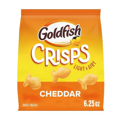 Goldfish Crisps Cheddar Cheese Baked Chip Crackers Bag - 6.25oz | Target