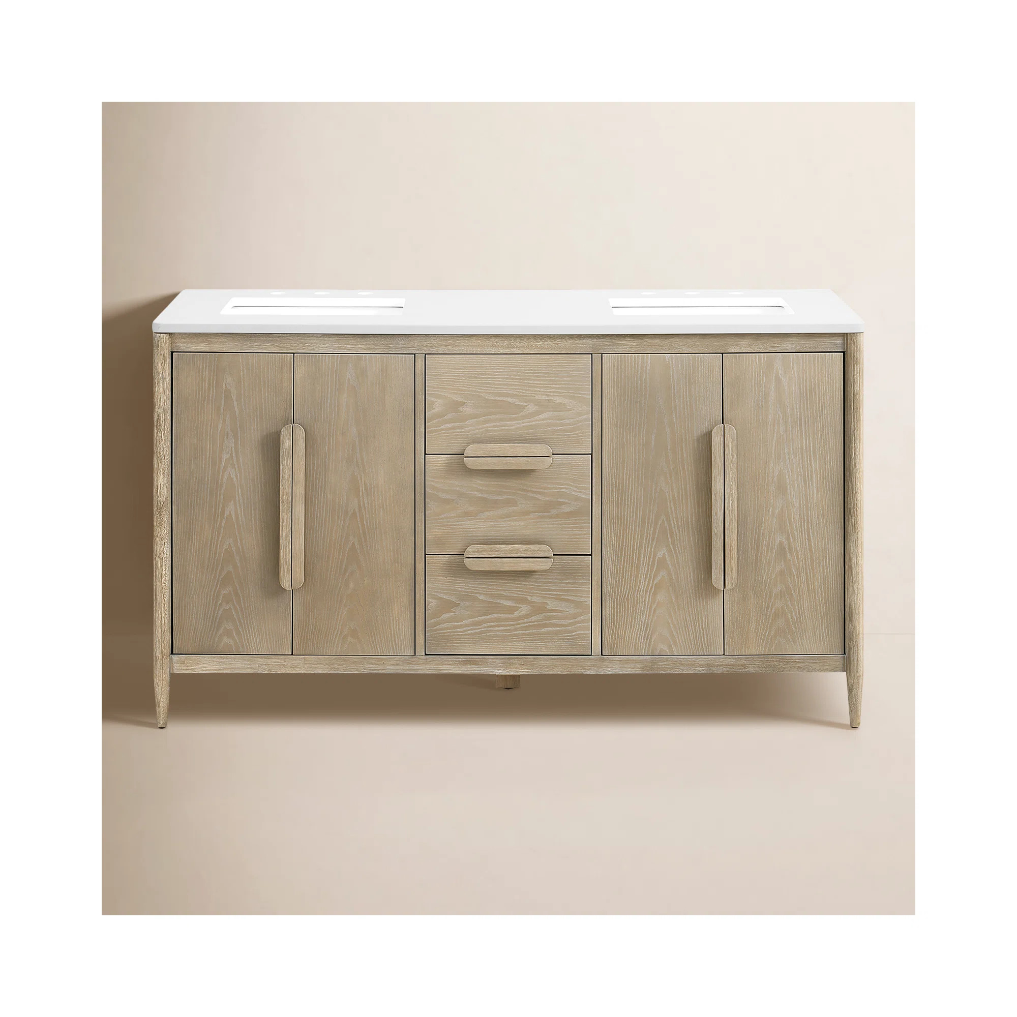 Joss & Main Elinor 60" Double Sink Bathroom Vanity with Quartz Top  | Joss & Main | Joss & Main