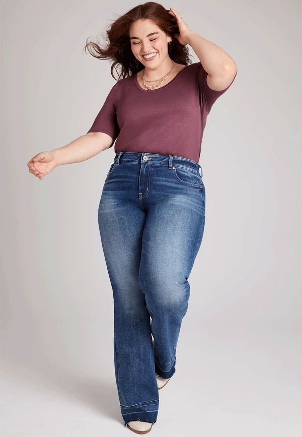 Plus Size edgely™ Flare Curvy High Rise Jean | Maurices