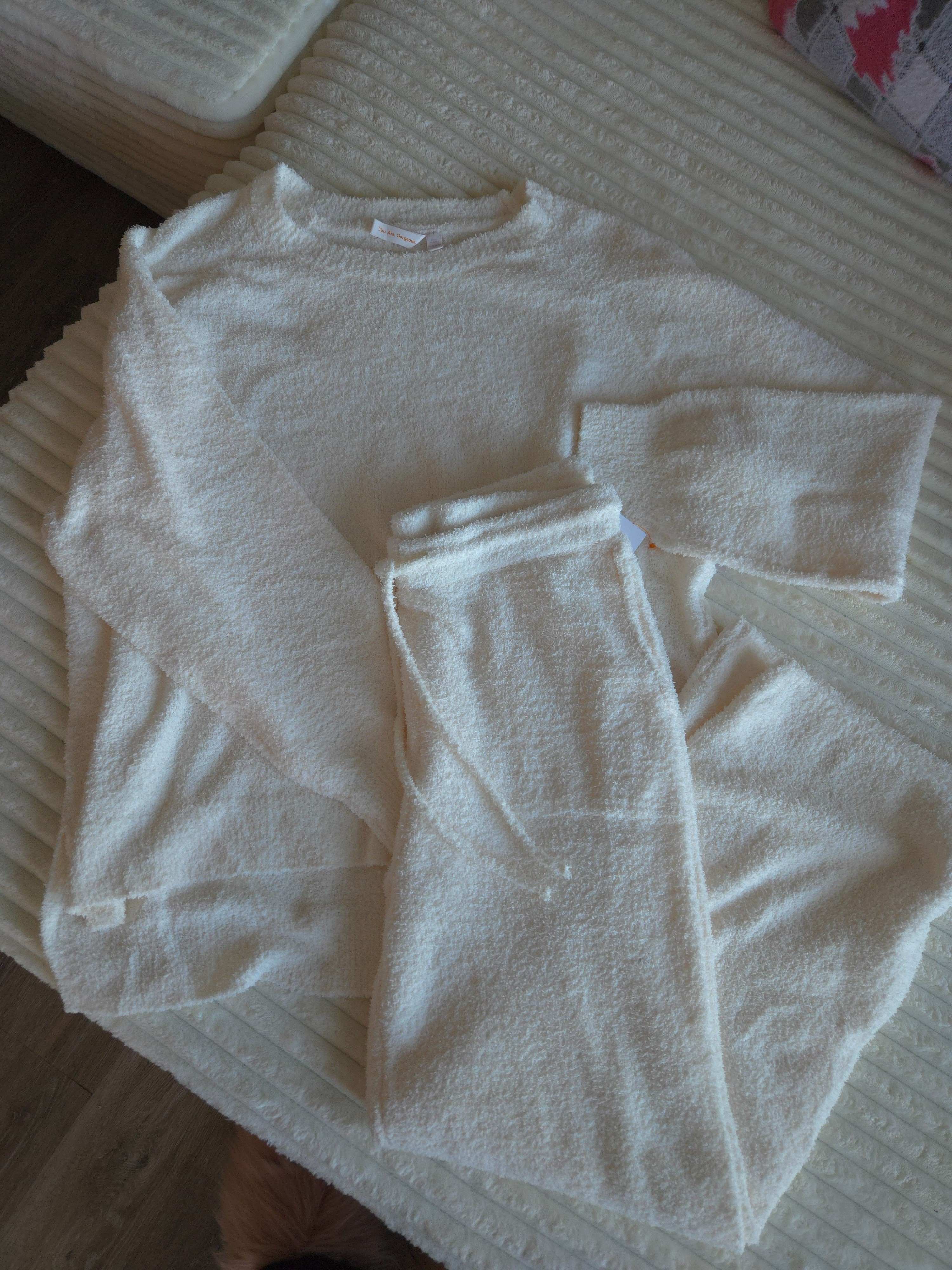 Can't get enough of this Skims inspired cream lounge set from Walmart 🤍 comes in other colors too!Christmas pajamas, lounge wear, Skims dupe

#LTKGiftGuide #LTKHoliday #LTKSeasonal