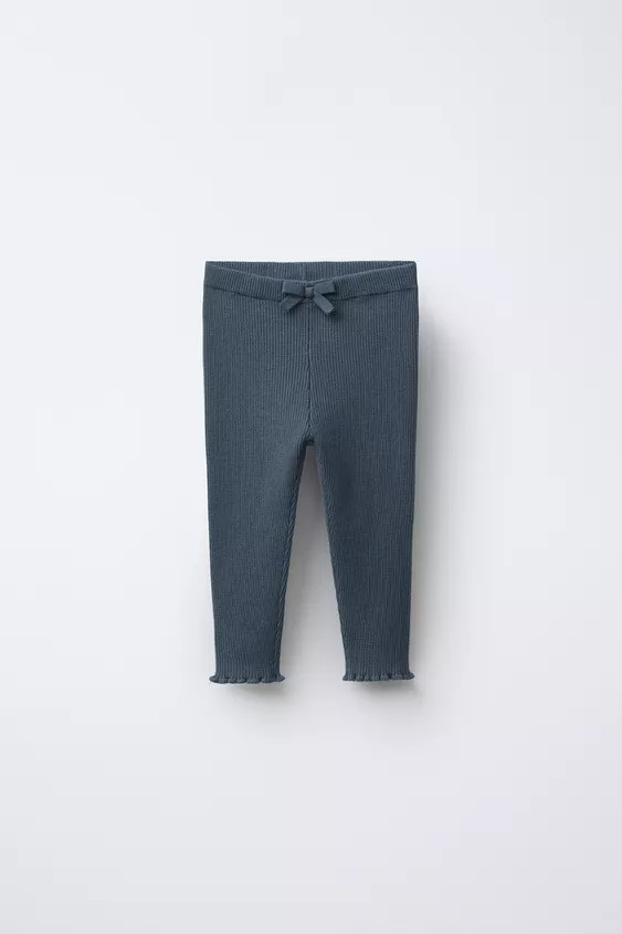 KNIT LEGGINGS WITH BOW | Zara Canada