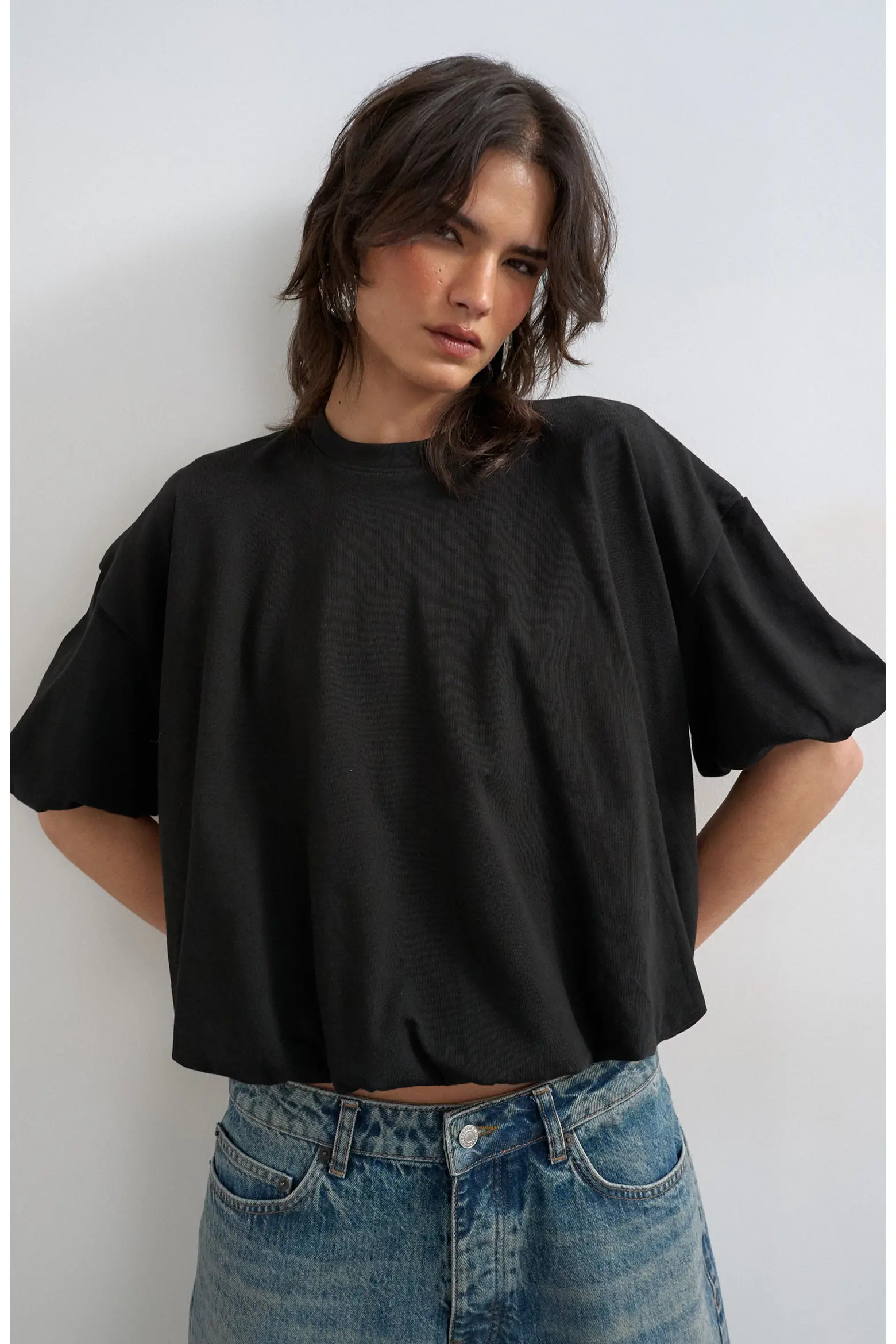 Topshop Bubble Hem Cotton T-Shirt (Women) | Nordstrom | Nordstrom
