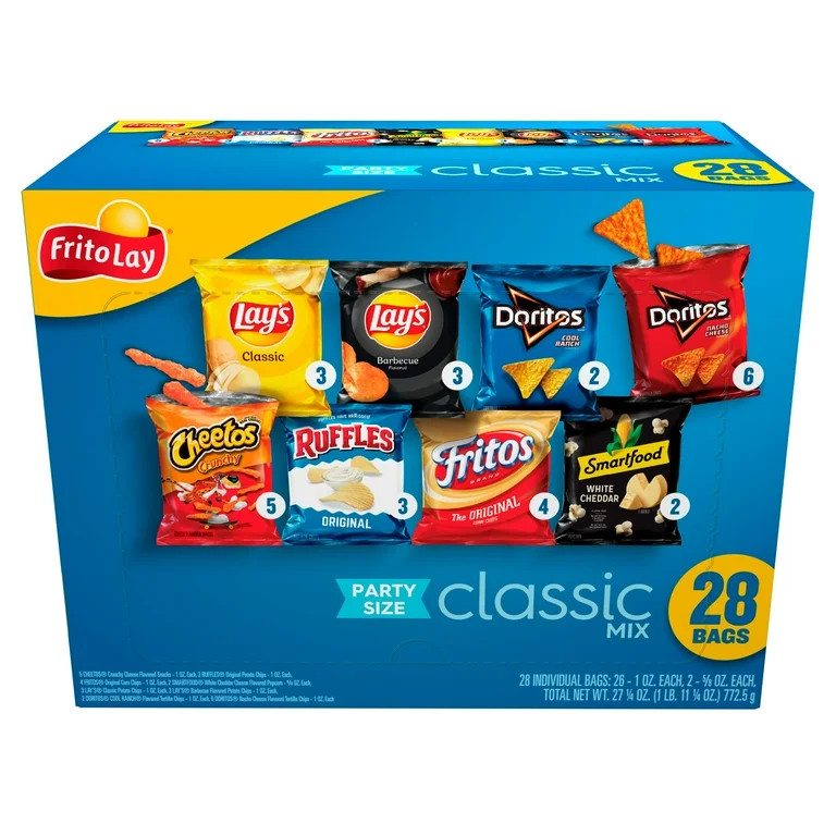 Frito-Lay Classic Mix Variety Pack Snack Chips, 28 Count Multipack | Walmart (US)
