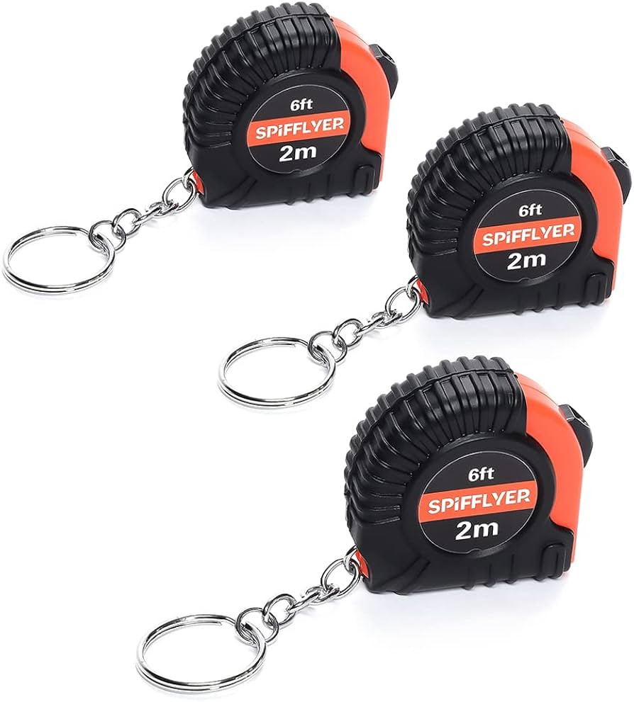 3 Pack Small Tape Measure Keychain Mini Measuring Tape Retractable 6ft 2M, Metric and Inch | Amazon (US)