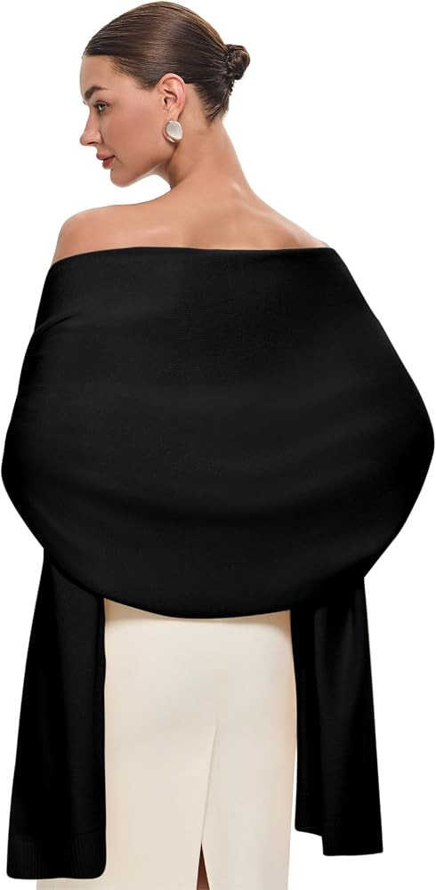 PULI Women's Pashmina Shawl Wrap Large Wedding Bridal Evening Winter Scarf | Amazon (US)