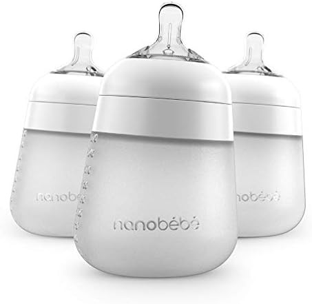 Nanobébé Flexy Silicone Baby Bottle, Anti-Colic, Natural Feel, Non-Collapsing Nipple, Non-Tip S... | Amazon (US)