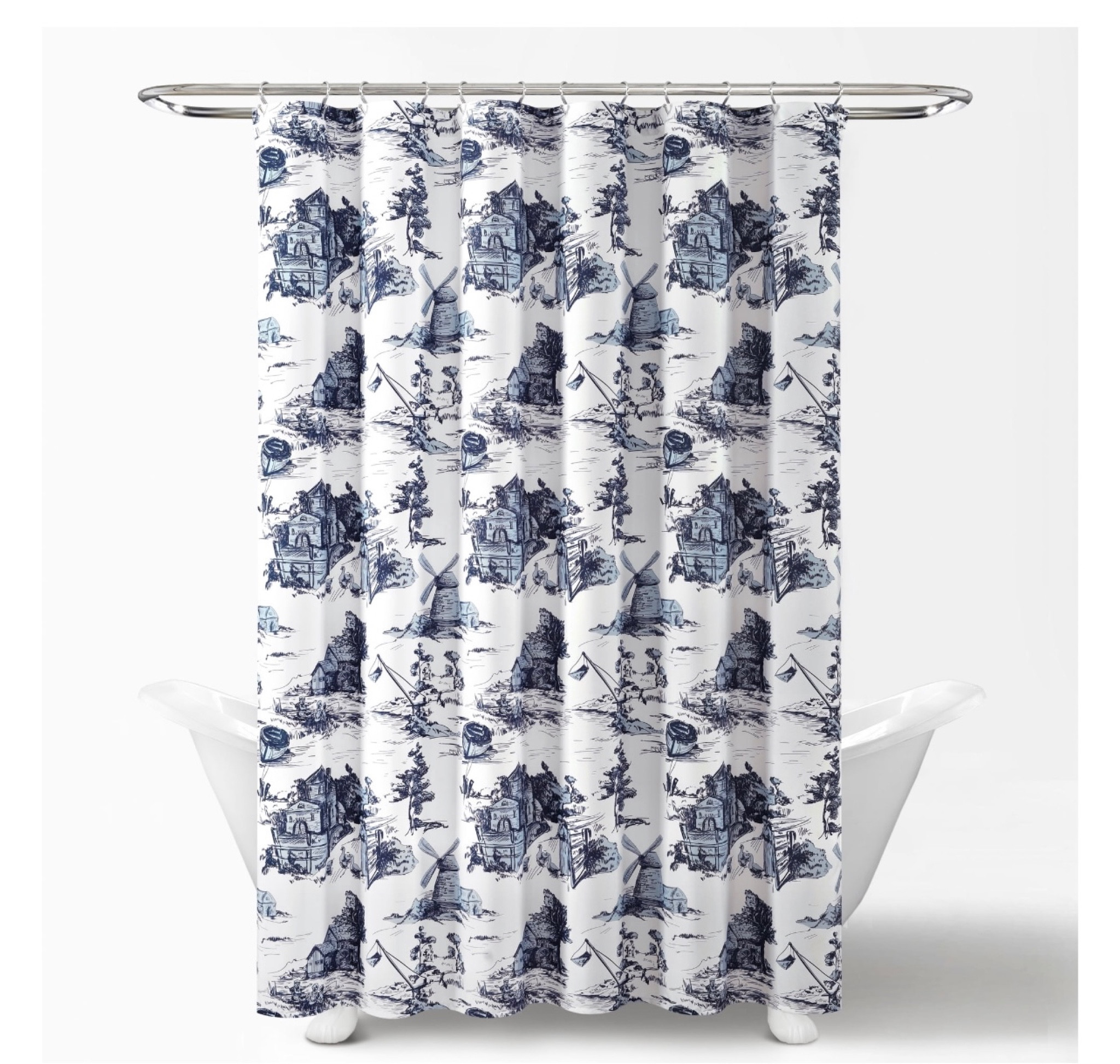 Toile Shower Curtain. Blue and White French Toile under $25 

#LTKfindsunder50 #LTKsalealert #LTKhome