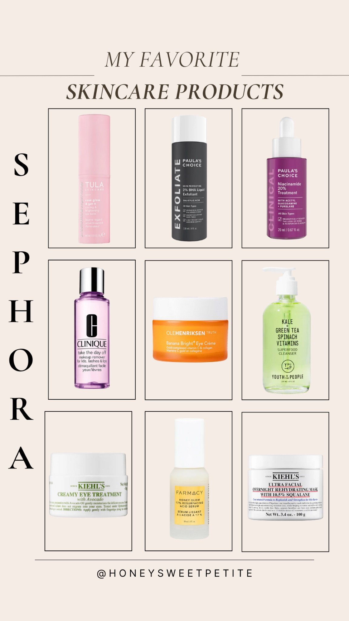 Sephora Skincare favorites!!

Sephora sale
Gifts for her
holiday
Gift ideas 
Gift guide
Beauty gifts 
Makeup gifts 
christmas
Gift sets 

Honey Sweet Petite 
Honeysweetpetite 

#LTKStyleTip #LTKSaleAlert #LTKBeauty