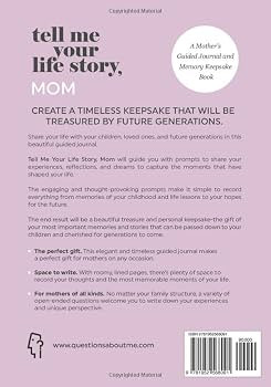 Tell Me Your Life Story, Mom: A Mother’s Guided Journal and Memory Keepsake Book (Tell Me Your ... | Amazon (US)