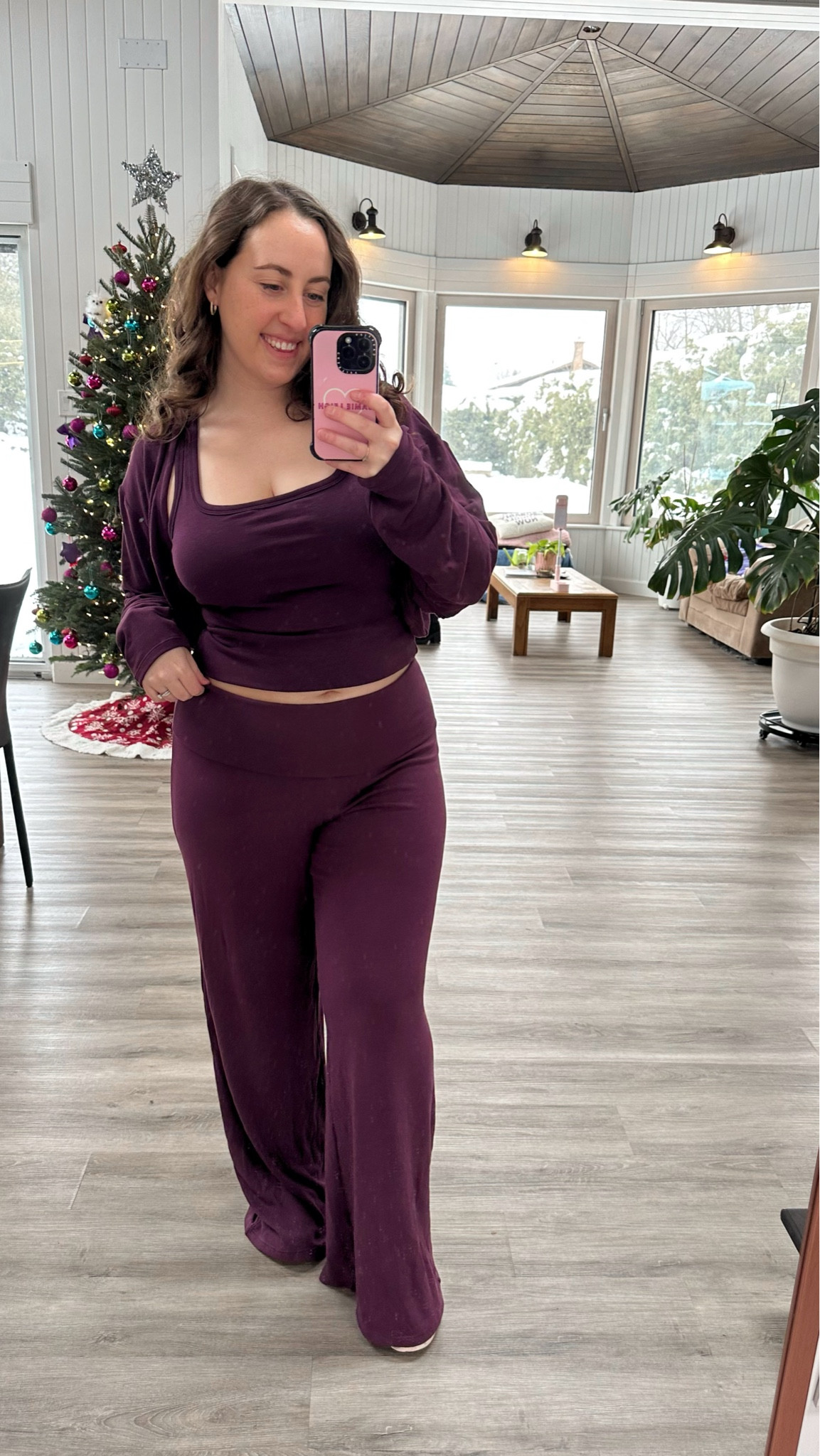 The perfect cozy + comfy outfit for lounging on Boxing Day! This full set of from Klassy and comes in multiple colours plus a striped option. 

#LTKMidsize #LTKootd #LTKSeasonal